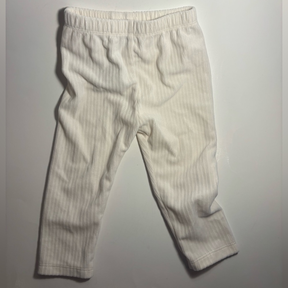 Old Navy Cream Ribbed Kids Leggings